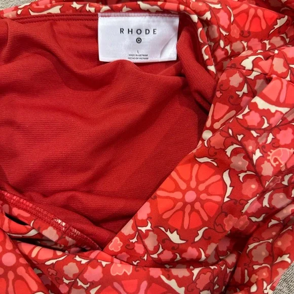 Rhode x Target Floral Print High Waist Bikini Bottom and Top- NEW WITH TAGS - Picture 9 of 11